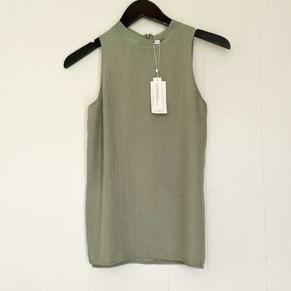 VINCE Rib Trim Camisole in Sage Color XXS - Picture 1 of 6